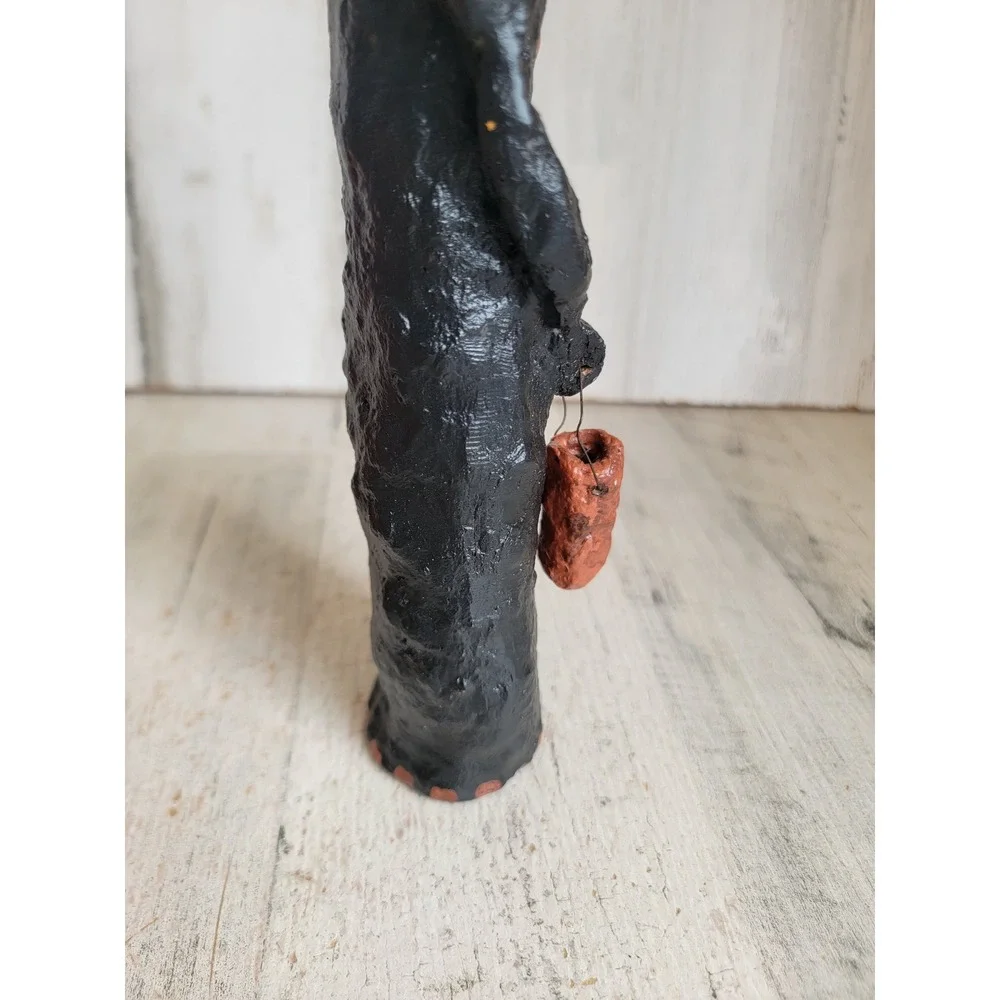 Jack O'Lantern folk art skinny trick or treat Halloween pumpkin home decor